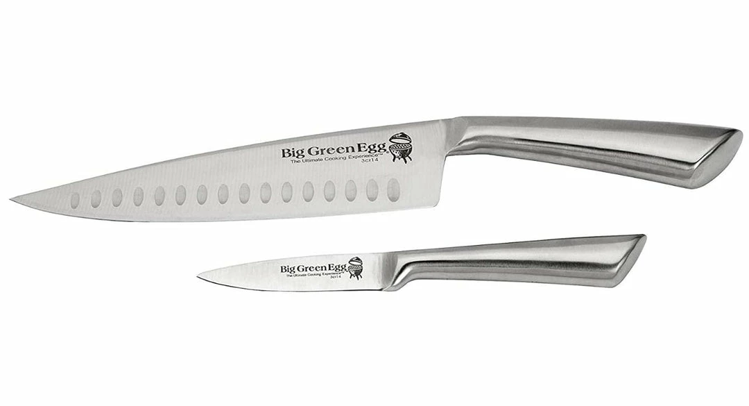 BBQ Accessories Big Green Egg Stainless Steel Knife Set (2pc) - 117687 1 BBQ Accessories Big Green Egg Stainless Steel Knife Set (2pc) - 117687