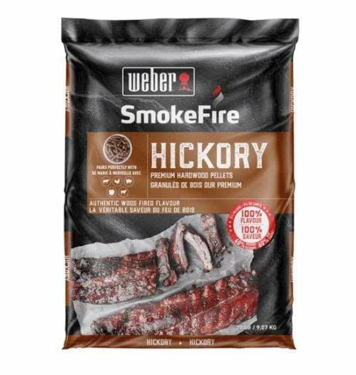 Weber SmokeFire Premium Hickory Hardwood Pellets (20 Lb.) - 190202 1 Weber SmokeFire Premium Hickory Hardwood Pellets (20 Lb.) - 190202