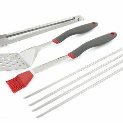 GrillPro Stainless Steel Tool Set W/ Ergo Grips (7-Piece) BBQ Accessories