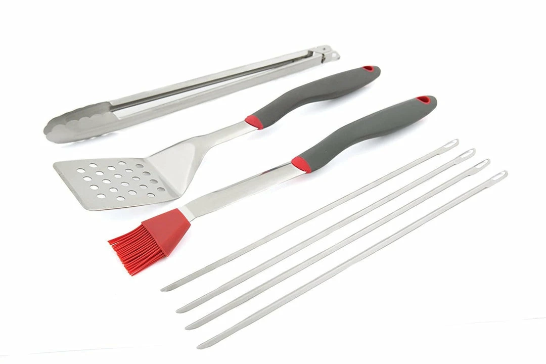 GrillPro Stainless Steel Tool Set W/ Ergo Grips (7-Piece) BBQ Accessories 1 GrillPro Stainless Steel Tool Set W/ Ergo Grips (7-Piece) BBQ Accessories