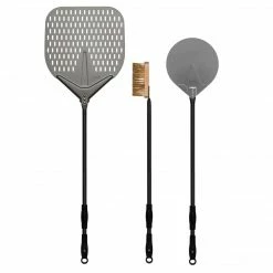 Alfa Forni Alfa 36" 3-Piece Pizza Peel Set (Black) - AC-3PSET36BK BBQ Accessories