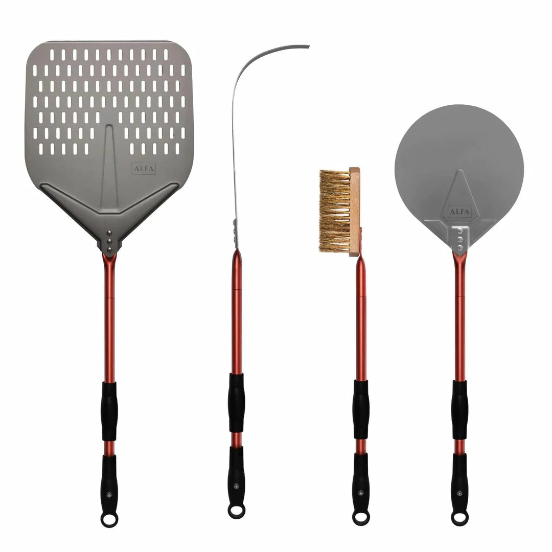 Alfa Forni Alfa 24" 4-Piece Pizza Peel Set (Red) - AC-4PSET24RD 1 Alfa Forni Alfa 24" 4-Piece Pizza Peel Set (Red) - AC-4PSET24RD