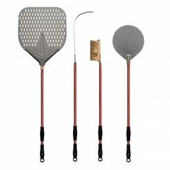 Alfa Forni Alfa 36" 4-Piece Pizza Peel Set (Red) - AC-4PSET36RD BBQ Accessories