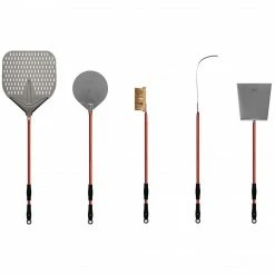 Alfa Forni BBQ Accessories Alfa 36" 5-Piece Pizza Peel Set (Red) - AC-5PSET36RD