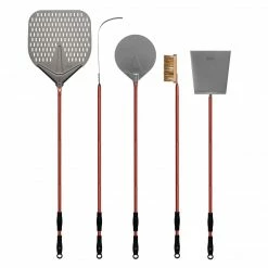 Alfa Forni Alfa 48" 5-Piece Pizza Peel Set (Red) - AC-5PSET48RD BBQ Accessories