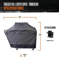 Traeger Canada Traeger Full-Length Grill Cover (TIMBERLINE) - BAC602 BBQ Accessories