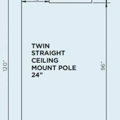 Bromic Heating Bromic Eclipse Electric Ceiling Pole (24" Twin Straight) - BH3230003