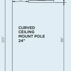 Bromic Heating Bromic Eclipse Electric Ceiling Pole (24" Curved) - BH3230004