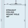 Bromic Heating Bromic Eclipse Electric Ceiling Pole (48" Straight) - BH3230005
