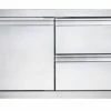 Napoleon Single Door + Double Drawer Cabinet (36" X 16") - BI-3616-1D2DR
