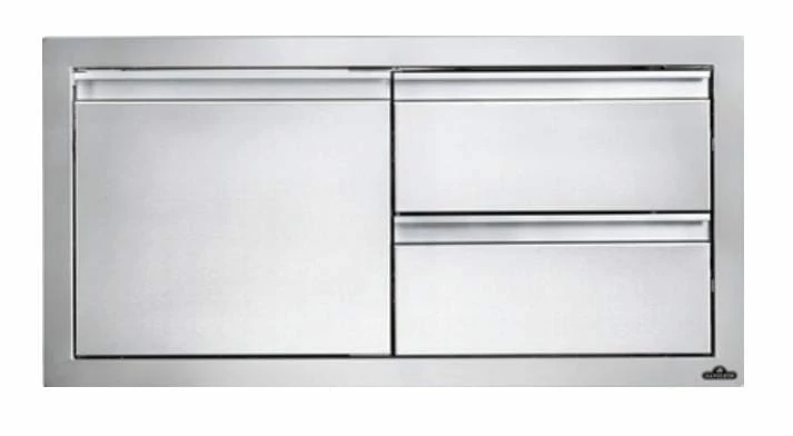 Napoleon Single Door + Double Drawer Cabinet (36" X 16") - BI-3616-1D2DR 1 Napoleon Single Door + Double Drawer Cabinet (36" X 16") - BI-3616-1D2DR