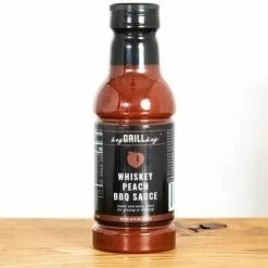 Hey Grill Hey BBQ Sauce (Whiskey Peach 18 Fl. Oz.) - HGHWPX6