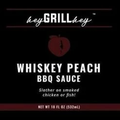 Hey Grill Hey BBQ Sauce (Whiskey Peach 18 Fl. Oz.) - HGHWPX6