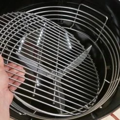 BBQ Accessories Kick Ash Basket Ring Of Fire W. Divider (Weber 22" Kettle) - KAB-W22