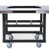 BBQ Accessories Primo Cart With Basket And Stainless Steel Side Shelves For Oval JR 200 Grills - PG00320
