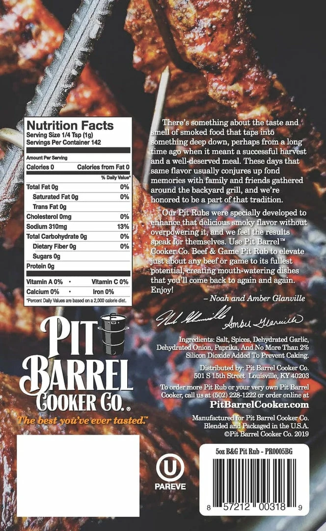 Pit Barrel Pit Rub (Beef & Game - 5 Oz.) - PR0005BG 2 Pit Barrel Pit Rub (Beef & Game - 5 Oz.) - PR0005BG