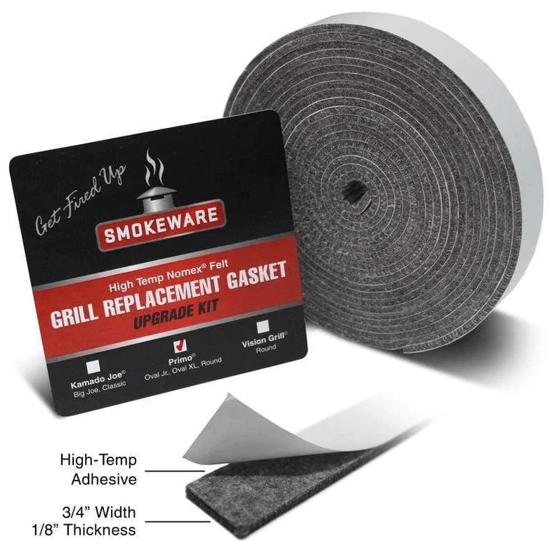 Parts Smokeware Nomex High-Temp Felt Replacement Gasket (Primo Grills) - SMOKE-302 3 Parts Smokeware Nomex High-Temp Felt Replacement Gasket (Primo Grills) - SMOKE-302