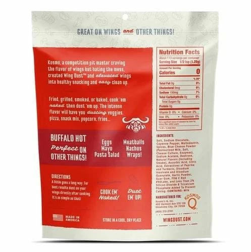 BBQ Accessories Kosmos Q Wing Dust (Buffalo Hot 5 Oz.) - WD-BH-01 2 BBQ Accessories Kosmos Q Wing Dust (Buffalo Hot 5 Oz.) - WD-BH-01