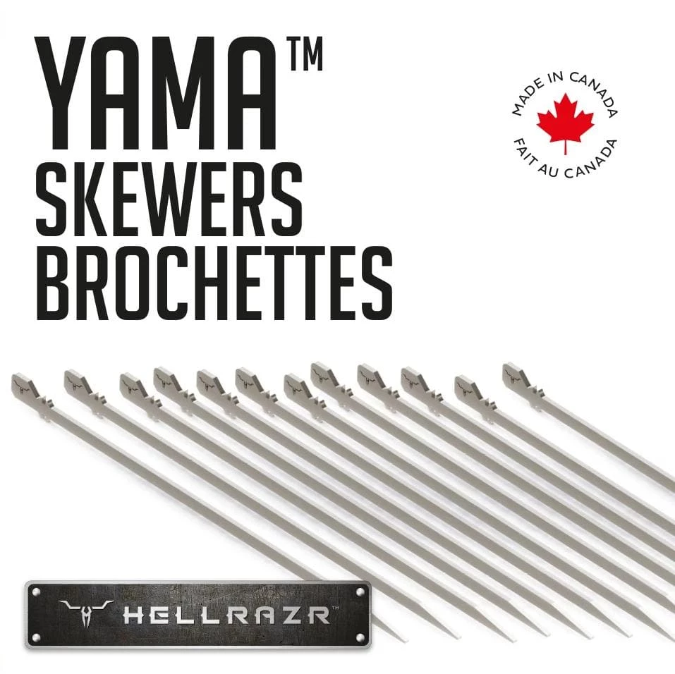 HELLRAZR Skewer Set (12 Pack) - YAMA-A-S-6 BBQ Accessories 1 HELLRAZR Skewer Set (12 Pack) - YAMA-A-S-6 BBQ Accessories