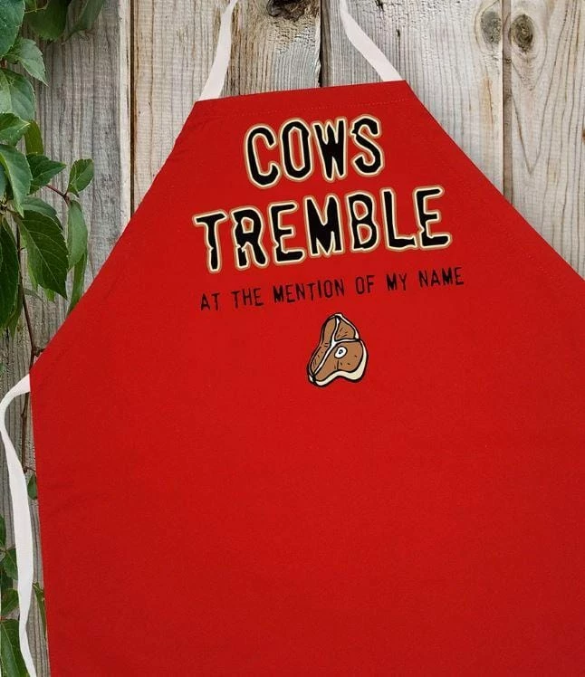 La Imprints L.A. Imprints Attitude Apron - Cows Tremble 1 La Imprints L.A. Imprints Attitude Apron - Cows Tremble