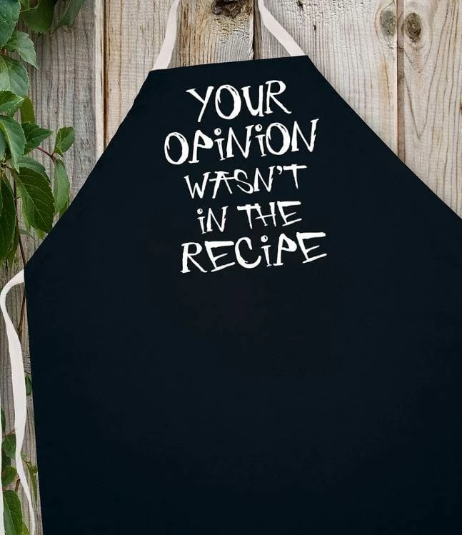 Chadwicks & Hacks LA Imprints Attitude Apron - Your Opinion 1 Chadwicks & Hacks LA Imprints Attitude Apron - Your Opinion