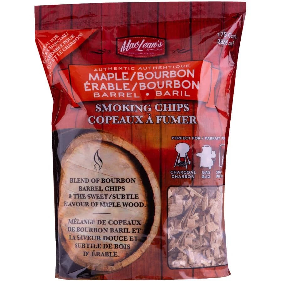 Maclean Outdoor Living Inc. MacLean's Smoking Chips (Maple/Bourbon - 2lb.) - CB-200MB-CP BBQ Accessories 1 Maclean Outdoor Living Inc. MacLean's Smoking Chips (Maple/Bourbon - 2lb.) - CB-200MB-CP BBQ Accessories